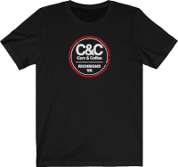 D-Circle Logo in red and white on the front, empty back