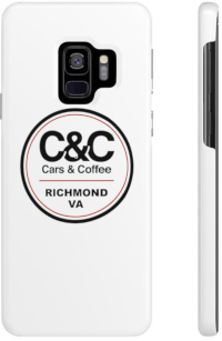 D-Circle Logo in black and red on the black of iPhone case